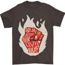 Civil Rights Black Lives Matter LGBT Equality Mens T-Shirt 100% Cotton Dark Chocolate