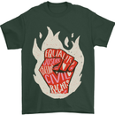 Civil Rights Black Lives Matter LGBT Equality Mens T-Shirt 100% Cotton Forest Green