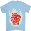 Civil Rights Black Lives Matter LGBT Equality Mens T-Shirt 100% Cotton Light Blue