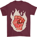 Civil Rights Black Lives Matter LGBT Equality Mens T-Shirt 100% Cotton Maroon