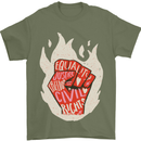 Civil Rights Black Lives Matter LGBT Equality Mens T-Shirt 100% Cotton Military Green