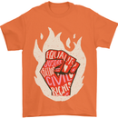 Civil Rights Black Lives Matter LGBT Equality Mens T-Shirt 100% Cotton Orange