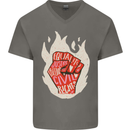 Civil Rights Black Lives Matter LGBT Equality Mens V-Neck Cotton T-Shirt Charcoal