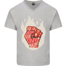 Civil Rights Black Lives Matter LGBT Equality Mens V-Neck Cotton T-Shirt Sports Grey