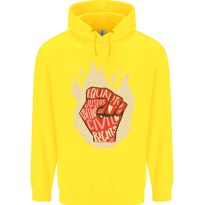 Civil Rights Black Lives Matter LGBT Freedom Childrens Kids Hoodie Yellow