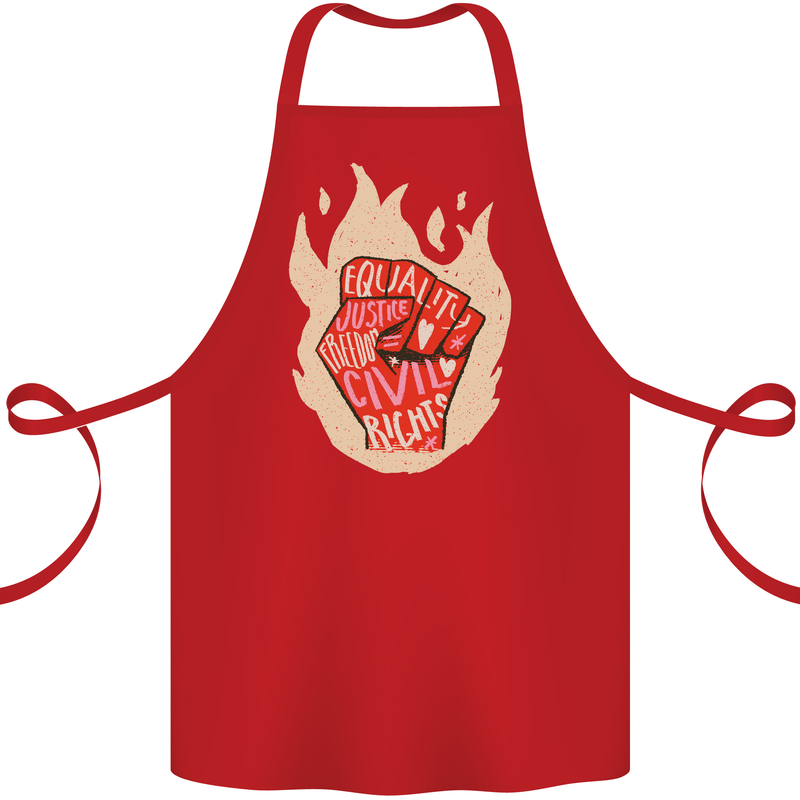 Civil Rights Black Lives Matter LGBT Freedom Cotton Apron 100% Organic Red