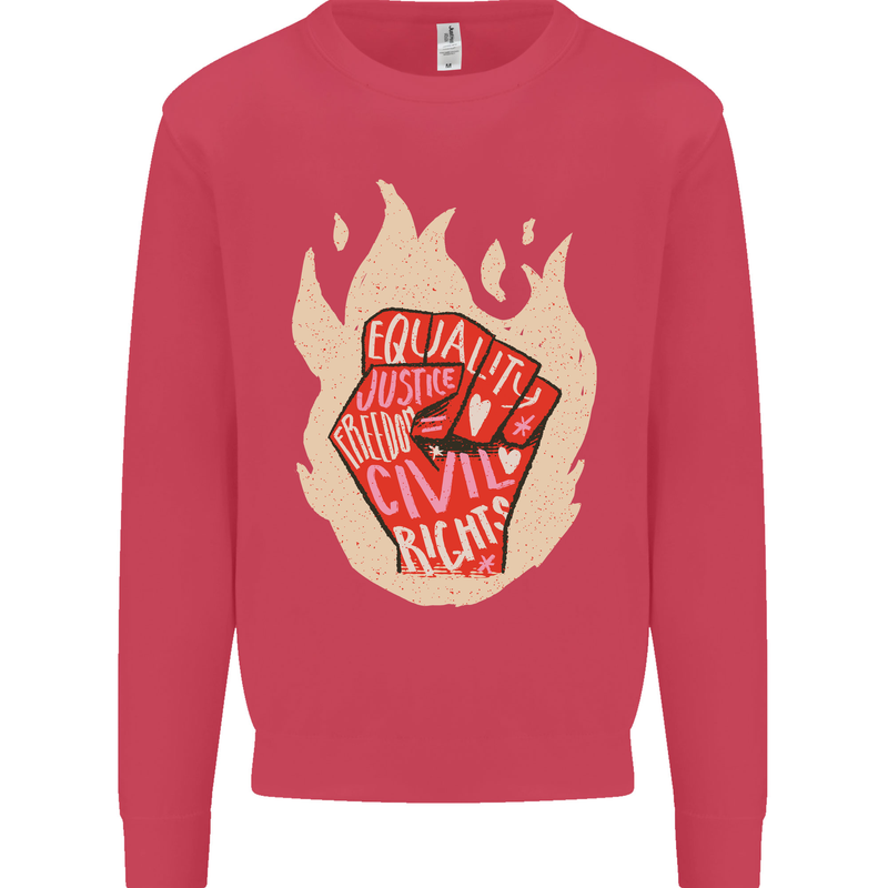 Civil Rights Black Lives Matter LGBT Freedom Kids Sweatshirt Jumper Heliconia