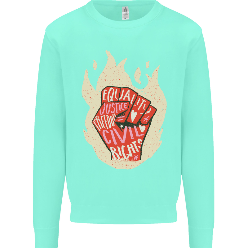 Civil Rights Black Lives Matter LGBT Freedom Kids Sweatshirt Jumper Peppermint