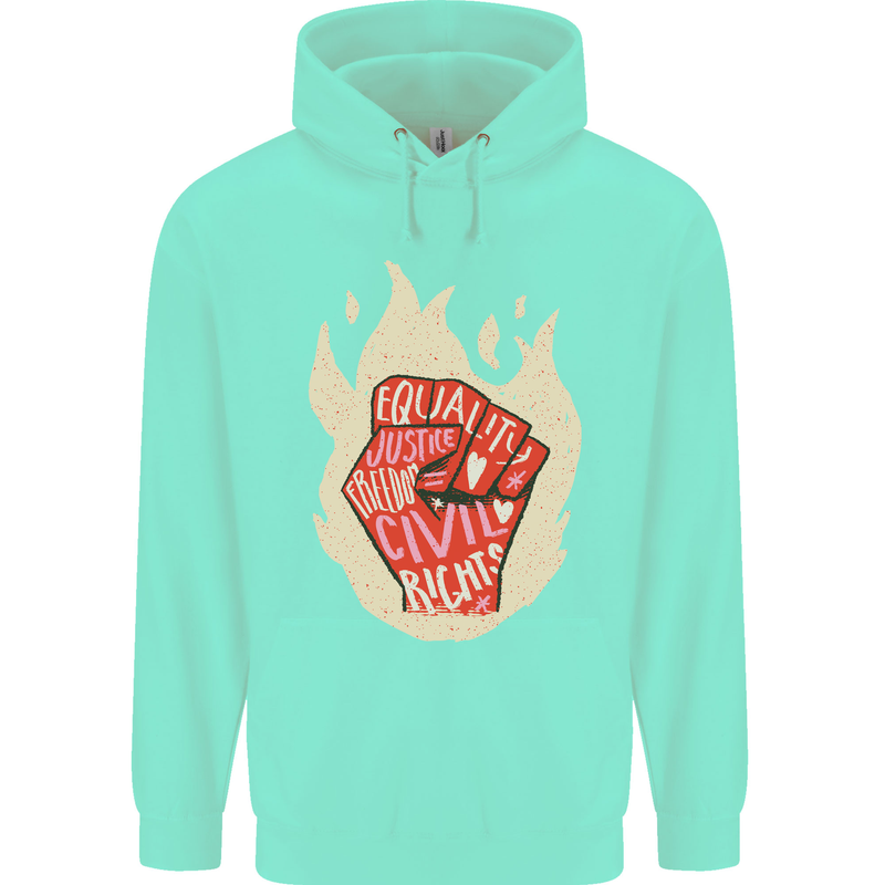Civil Rights Black Lives Matter LGBT Freedom Mens 80% Cotton Hoodie Peppermint