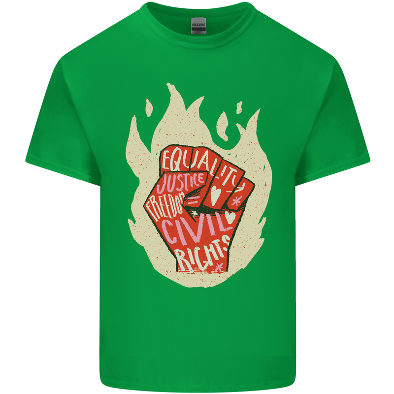 Civil Rights Black Lives Matter LGBT Freedom Mens Cotton T-Shirt Tee Top Irish Green