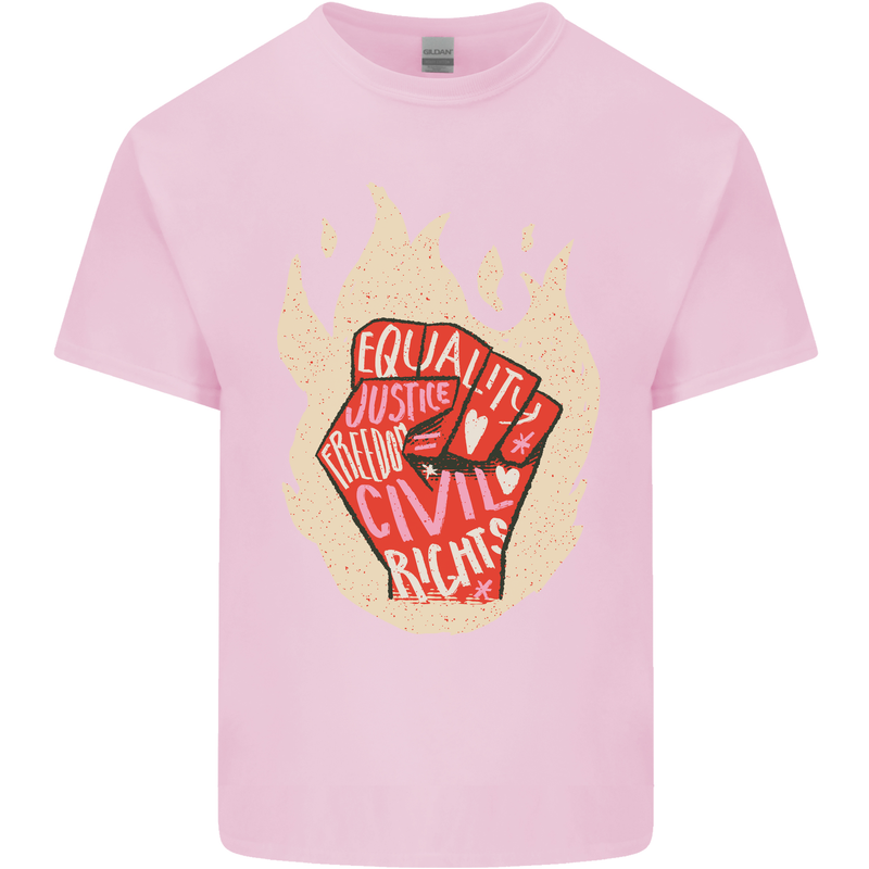Civil Rights Black Lives Matter LGBT Freedom Mens Cotton T-Shirt Tee Top Light Pink