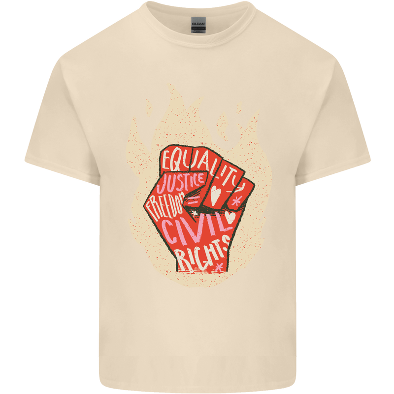 Civil Rights Black Lives Matter LGBT Freedom Mens Cotton T-Shirt Tee Top Natural