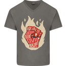 Civil Rights Black Lives Matter LGBT Freedom Mens V-Neck Cotton T-Shirt Charcoal