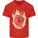 Civil Rights Black Lives Matter LGBT Freedom Mens V-Neck Cotton T-Shirt Red