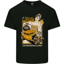 Classic Luxury Hot Rod Superior Performance Mens Cotton T-Shirt Tee Top Black