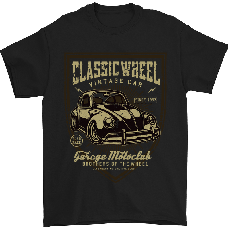 a black t - shirt with a vw bug on it