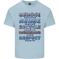Climate Change Global Warming Environment Mens Cotton T-Shirt Tee Top Light Blue