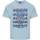 Climate Change Global Warming Environment Mens Cotton T-Shirt Tee Top Light Blue