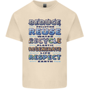 Climate Change Global Warming Environment Mens Cotton T-Shirt Tee Top Natural