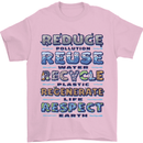 Climate Change Global Warming Environment Mens T-Shirt 100% Cotton Light Pink