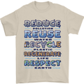 Climate Change Global Warming Environment Mens T-Shirt 100% Cotton Sand
