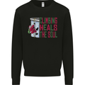 Climbing Heals the Soul Funny Christmas Xmas Rock Kids Sweatshirt Jumper Black
