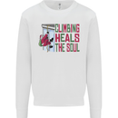 Climbing Heals the Soul Funny Christmas Xmas Rock Kids Sweatshirt Jumper White