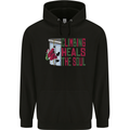 Climbing Heals the Soul Funny Christmas Xmas Rock Mens 80% Cotton Hoodie Black