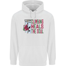 Climbing Heals the Soul Funny Christmas Xmas Rock Mens 80% Cotton Hoodie White