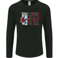 Climbing Heals the Soul Funny Christmas Xmas Rock Mens Long Sleeve T-Shirt Black