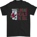 Climbing Heals the Soul Funny Christmas Xmas Rock Mens T-Shirt 100% Cotton Black