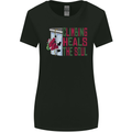 Climbing Heals the Soul Funny Christmas Xmas Rock Womens Wider Cut T-Shirt Black