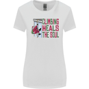 Climbing Heals the Soul Funny Christmas Xmas Rock Womens Wider Cut T-Shirt White