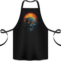 Cloudy Sunset Skull Zombie Horror Cotton Apron 100% Organic Black