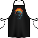 Cloudy Sunset Skull Zombie Horror Cotton Apron 100% Organic Black