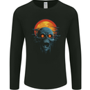 Cloudy Sunset Skull Zombie Horror Mens Long Sleeve T-Shirt Black