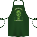 Clover Beer St Patricks Day Cotton Apron 100% Organic Forest Green
