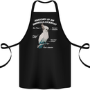 Cockatoo Anatomy Cotton Apron 100% Organic Black
