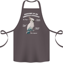 Cockatoo Anatomy Cotton Apron 100% Organic Dark Grey