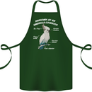 Cockatoo Anatomy Cotton Apron 100% Organic Forest Green