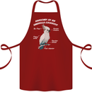 Cockatoo Anatomy Cotton Apron 100% Organic Maroon