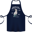 Cockatoo Anatomy Cotton Apron 100% Organic Navy Blue