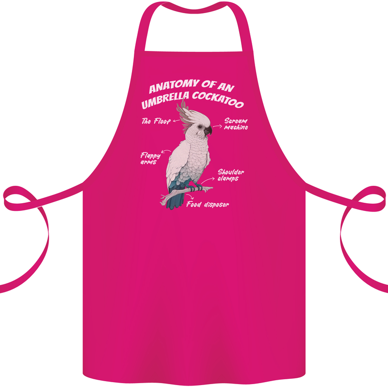 Cockatoo Anatomy Cotton Apron 100% Organic Pink