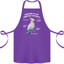 Cockatoo Anatomy Cotton Apron 100% Organic Purple