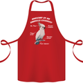 Cockatoo Anatomy Cotton Apron 100% Organic Red