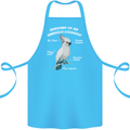 Cockatoo Anatomy Cotton Apron 100% Organic Turquoise