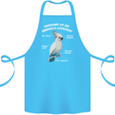 Cockatoo Anatomy Cotton Apron 100% Organic Turquoise