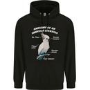 Cockatoo Anatomy Mens 80% Cotton Hoodie Black