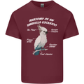 Cockatoo Anatomy Mens Cotton T-Shirt Tee Top Maroon