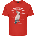 Cockatoo Anatomy Mens Cotton T-Shirt Tee Top Red